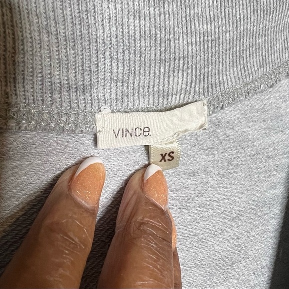 Vince Deep V-Neck Sweatshirt Tunic Dress - Picture 5 of 5